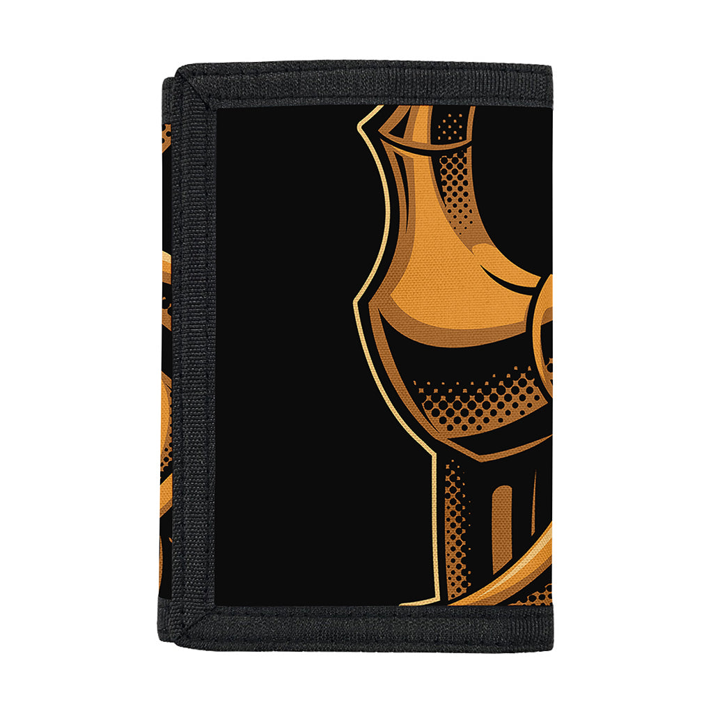 Japanese Warrior Mask Print Trifold Wallet
