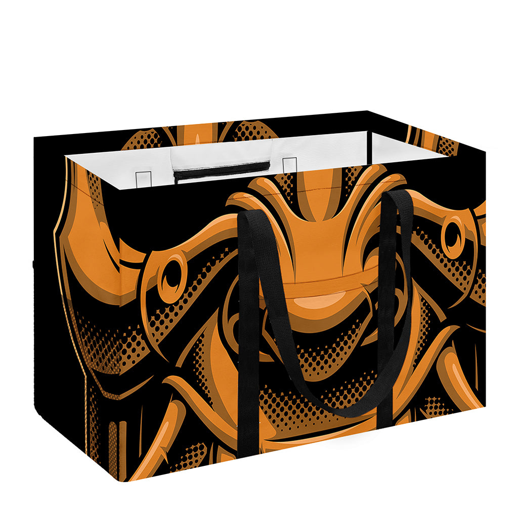 Japanese Warrior Mask Print Utility Tote Bag