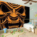 Japanese Warrior Mask Print Wall Sticker
