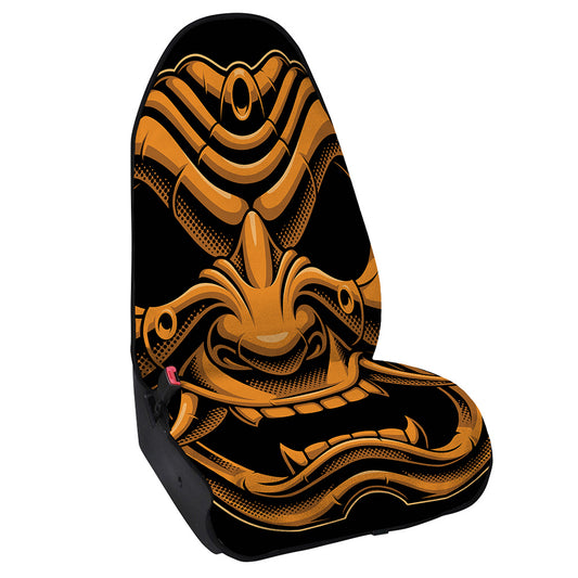 Japanese Warrior Mask Print Waterproof Car Seat Cover