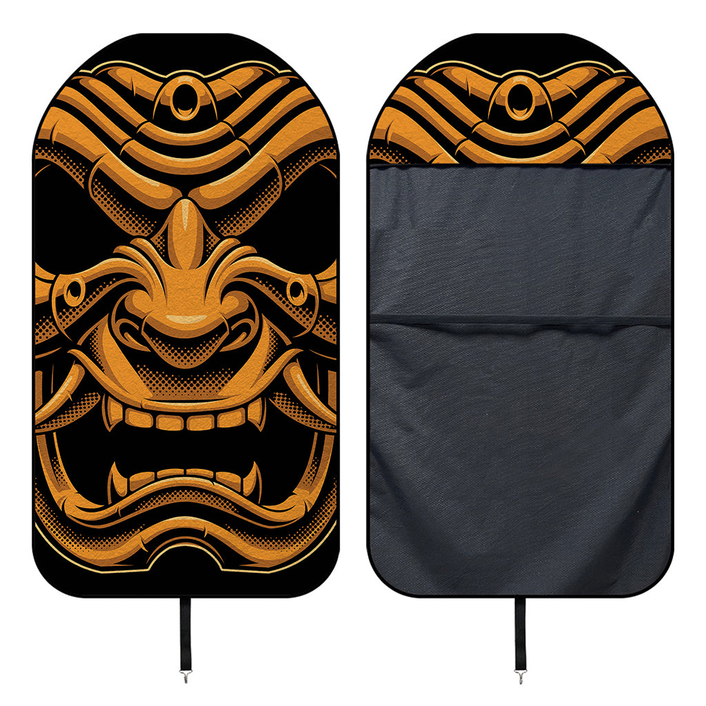 Japanese Warrior Mask Print Waterproof Car Seat Cover