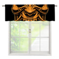 Japanese Warrior Mask Print Window Valance