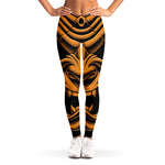 Japanese Warrior Mask Print Women's Leggings