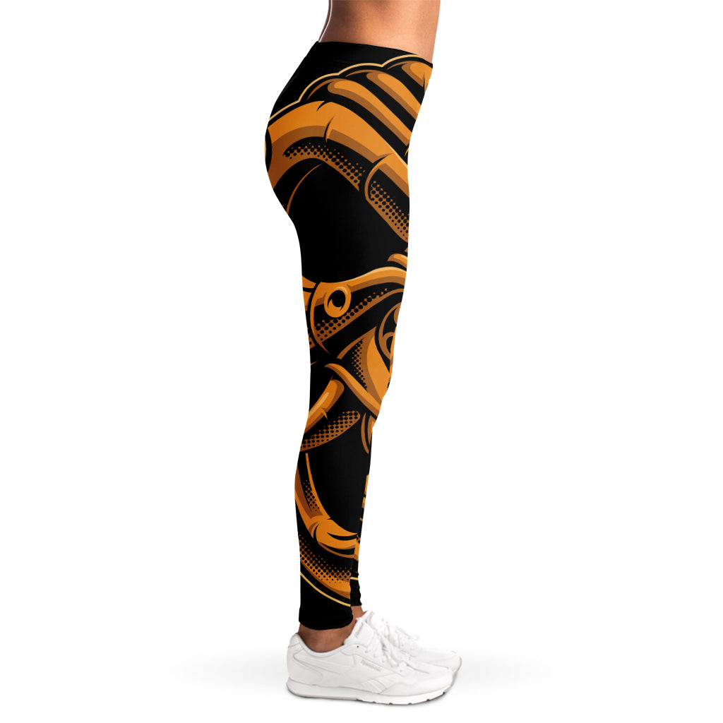Japanese Warrior Mask Print Women's Leggings
