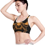 Japanese Warrior Mask Print Women's Sports Bra