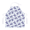 Japanese White Tiger Pattern Print Adjustable Apron