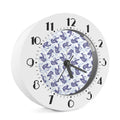 Japanese White Tiger Pattern Print Alarm Clock