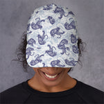 Japanese White Tiger Pattern Print Baseball Cap