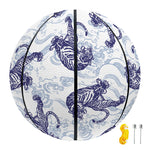 Japanese White Tiger Pattern Print Basketball