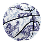 Japanese White Tiger Pattern Print Basketball