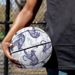 Japanese White Tiger Pattern Print Basketball
