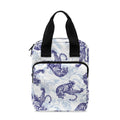 Japanese White Tiger Pattern Print Bible Tote Bag