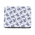 Japanese White Tiger Pattern Print Bifold Wallet