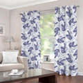 Japanese White Tiger Pattern Print Dimout Grommet Curtains