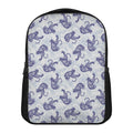 Japanese White Tiger Pattern Print Casual Backpack