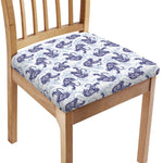 Japanese White Tiger Pattern Print Chair Cushion Cover