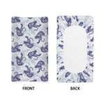 Japanese White Tiger Pattern Print Changing Pad Cover