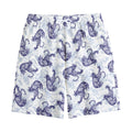 Japanese White Tiger Pattern Print Cotton Shorts