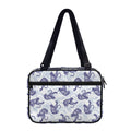 Japanese White Tiger Pattern Print Double Strap Bible Bag