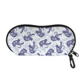 Japanese White Tiger Pattern Print Glasses Case