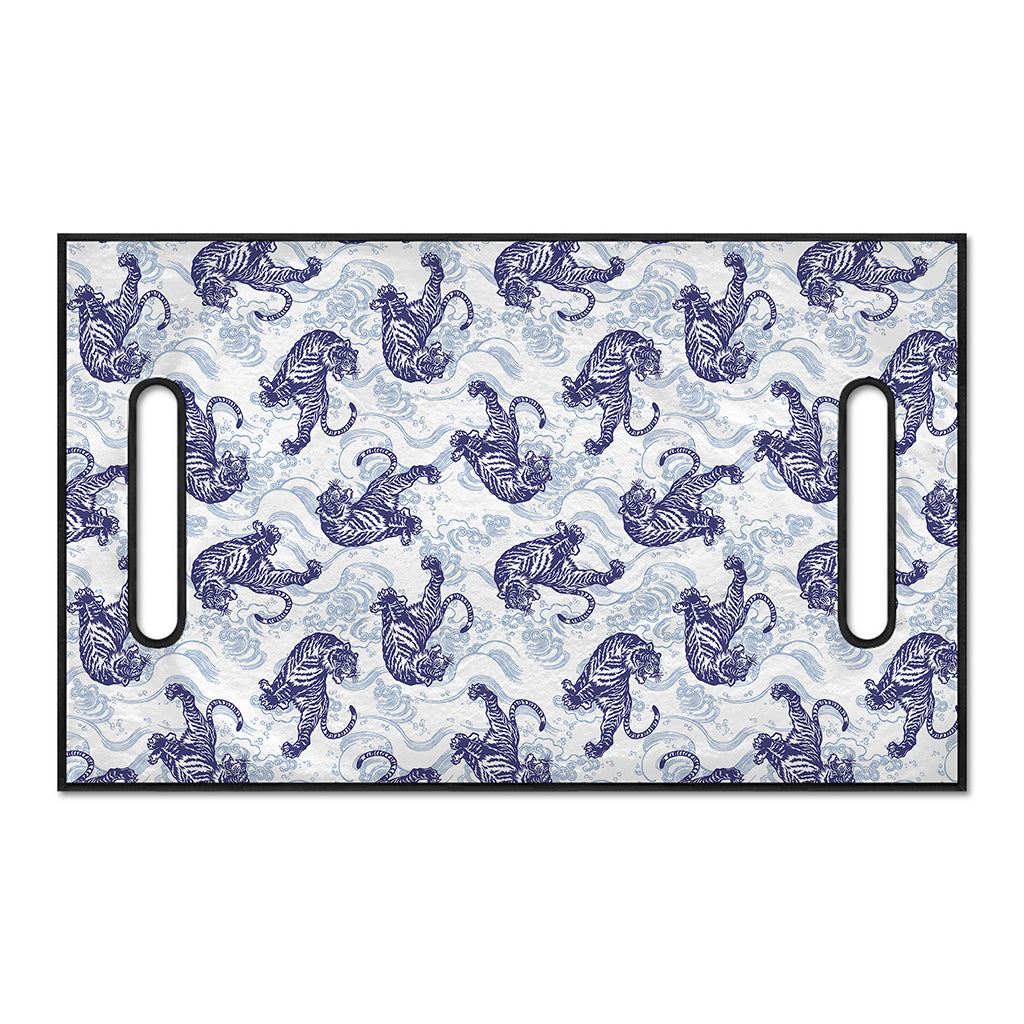 Japanese White Tiger Pattern Print Golf Cart Seat Cover