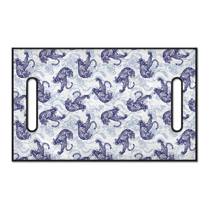 Japanese White Tiger Pattern Print Golf Cart Seat Cover
