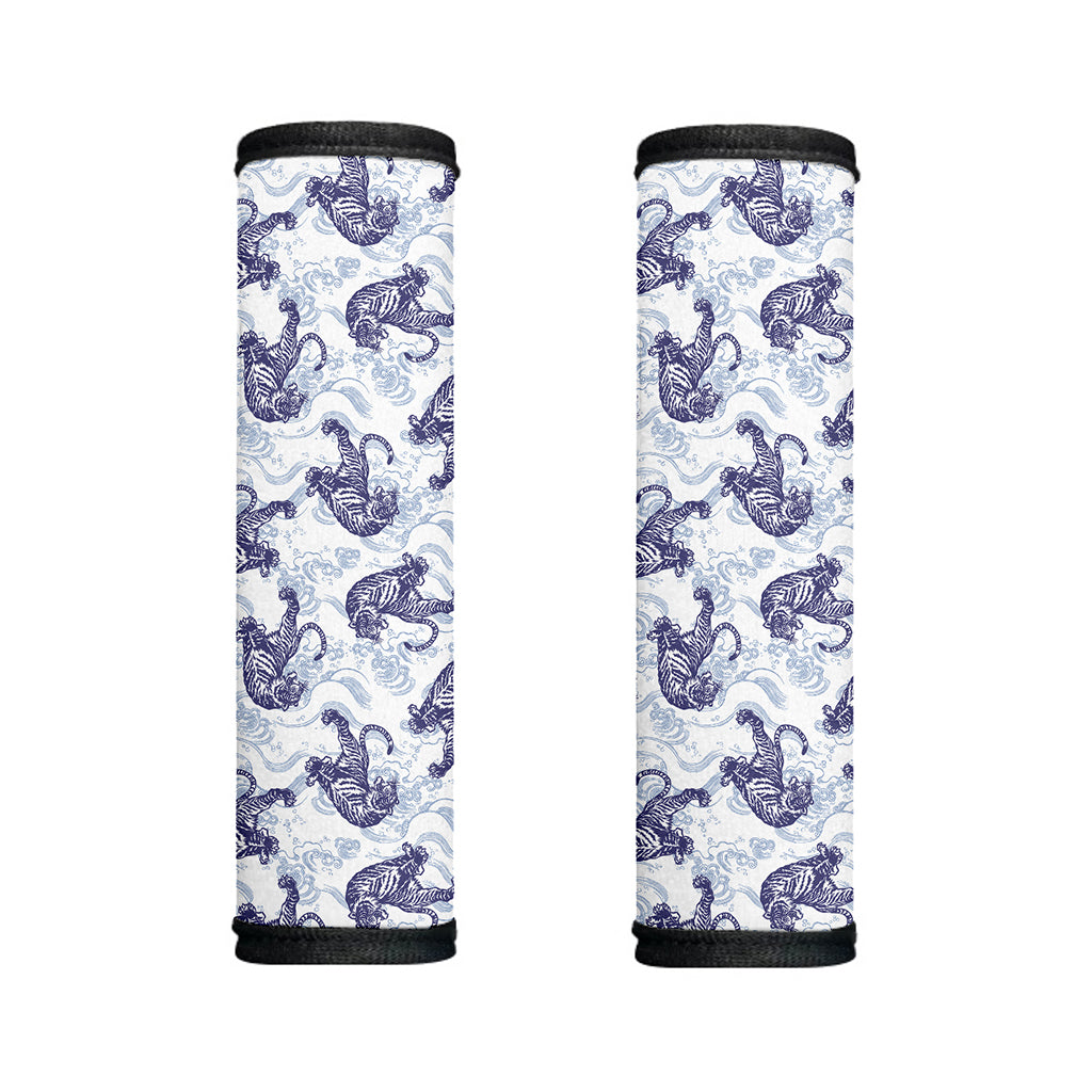 Japanese White Tiger Pattern Print Handle Covers