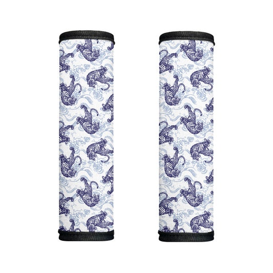 Japanese White Tiger Pattern Print Handle Covers