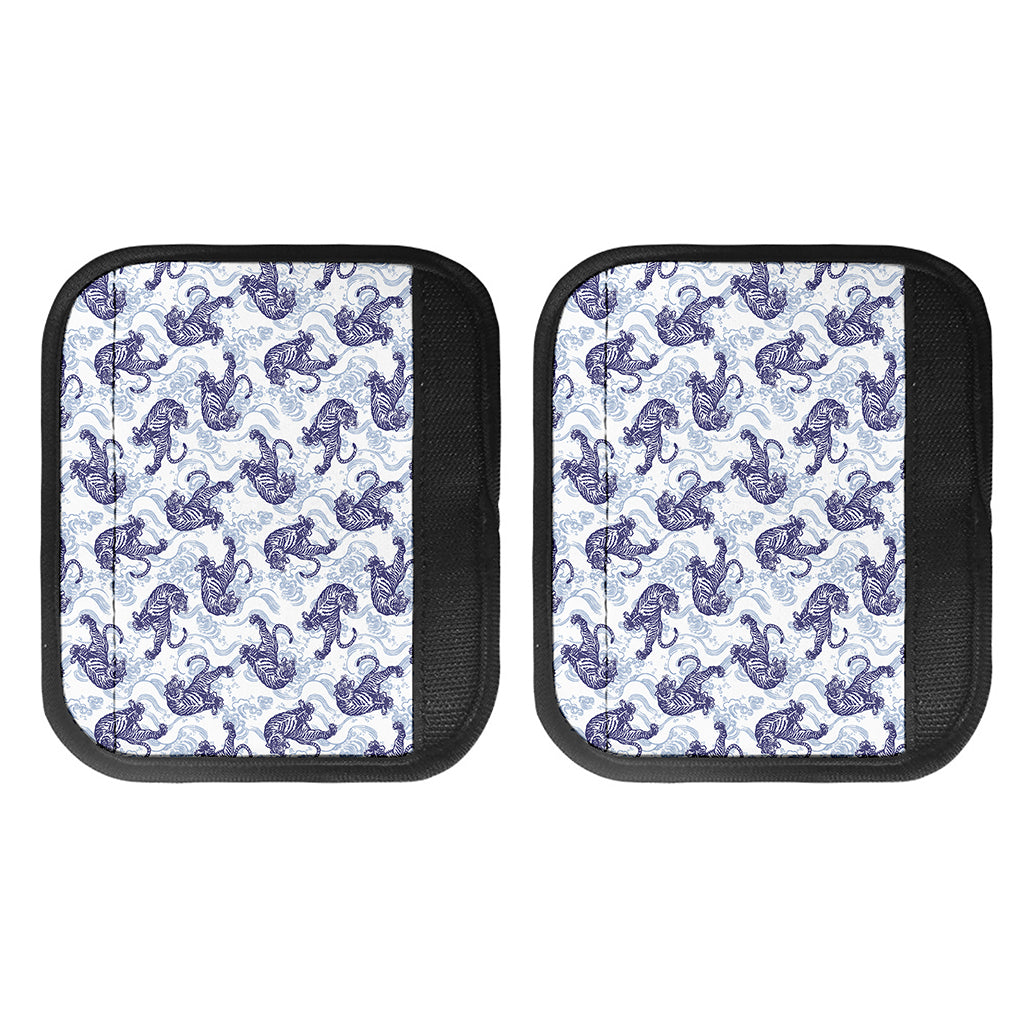 Japanese White Tiger Pattern Print Handle Covers