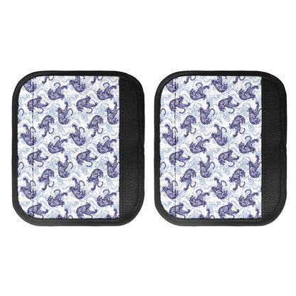 Japanese White Tiger Pattern Print Handle Covers
