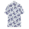 Japanese White Tiger Pattern Print Hawaiian Shirt
