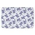 Japanese White Tiger Pattern Print Indoor Door Mat