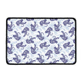 Japanese White Tiger Pattern Print Kitchen Mat