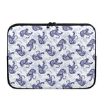 Japanese White Tiger Pattern Print Laptop Sleeve