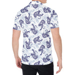 Japanese White Tiger Pattern Print Men's Shirt