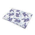 Japanese White Tiger Pattern Print Pet Cooling Mat Cover