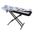 Japanese White Tiger Pattern Print Piano Keyboard Cover