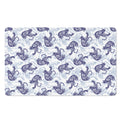 Japanese White Tiger Pattern Print Polyester Doormat