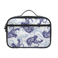 Japanese White Tiger Pattern Print Portable Lunch Bag