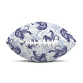 Japanese White Tiger Pattern Print Rugby Ball