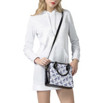 Japanese White Tiger Pattern Print Shoulder Handbag