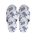 Japanese White Tiger Pattern Print Slippers