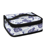 Japanese White Tiger Pattern Print Small Lunch Bag
