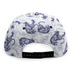 Japanese White Tiger Pattern Print Snapback Cap