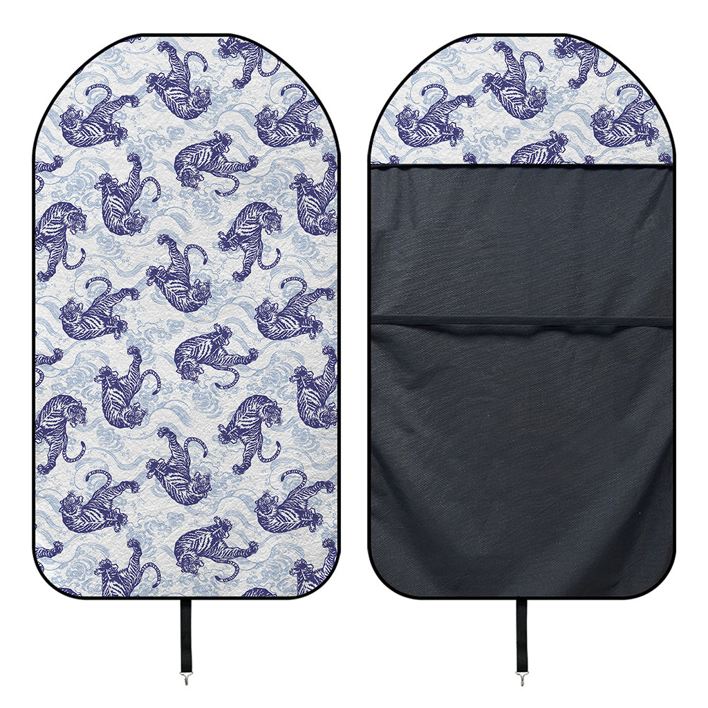 Japanese White Tiger Pattern Print Waterproof Car Seat Cover