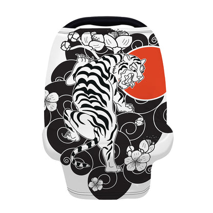 Japanese White Tiger Tattoo Print Baby Seat Cover