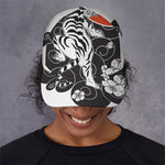 Japanese White Tiger Tattoo Print Baseball Cap