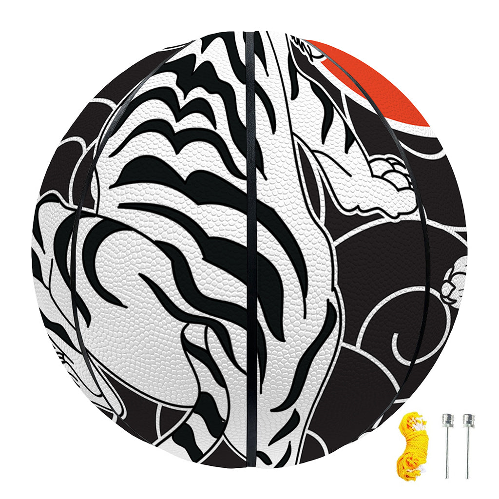 Japanese White Tiger Tattoo Print Basketball