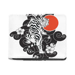 Japanese White Tiger Tattoo Print Bifold Wallet