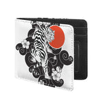 Japanese White Tiger Tattoo Print Bifold Wallet